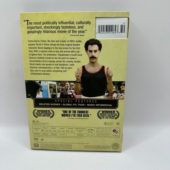 Borat DVD Widescreen Sacha Baron Cohen Deleted Scenes Comedy Movie R - Picture 3 of 5